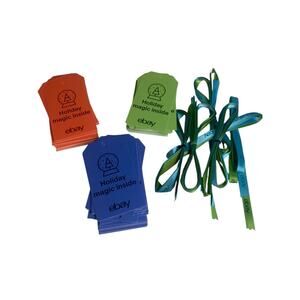 Ebay Branded Lot of 120 Assorted Holiday magic inside Gift Tags Red Blue Green
